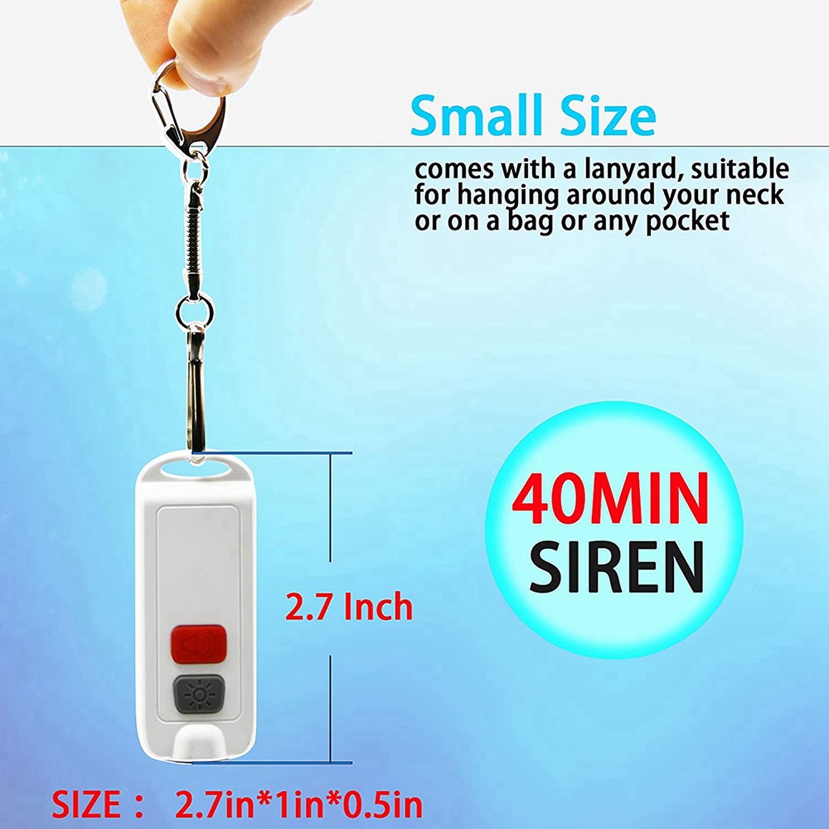 Personal Alarm Keychain - Alarme personnelle FULL-2X, alarme de sécurité
