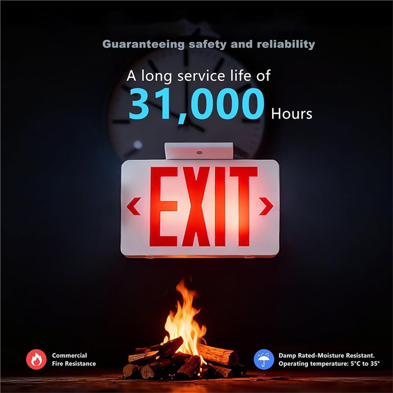 【A10R】Panneau de sortie rouge  - Emergency Exit Sign avis et prix